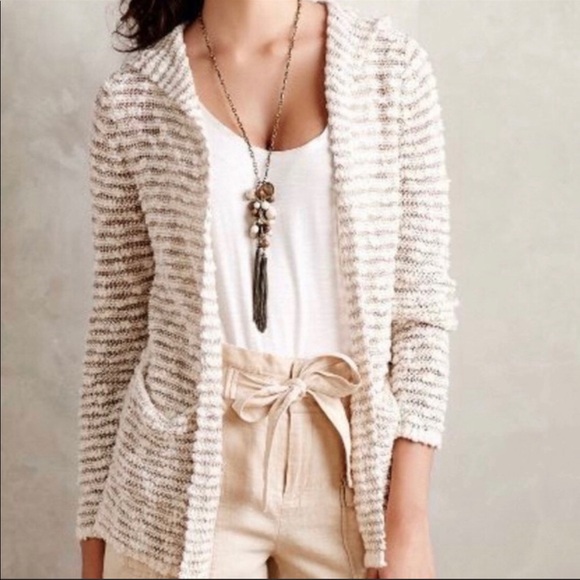 Moth Sweaters - Moth by Anthropologie Open knit striped cardigan